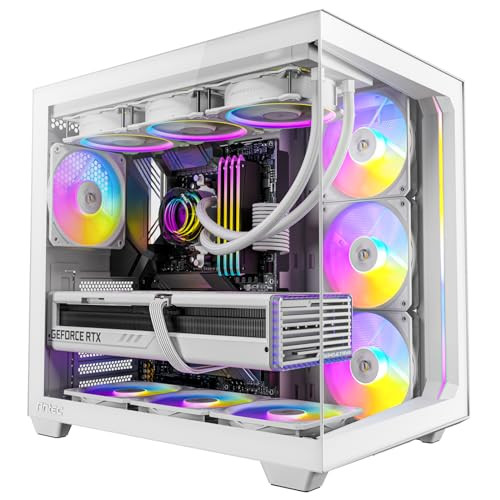 Antec C5 ARGB 7 x 120mm ARGB PWM Fans ATX Computer Case: White