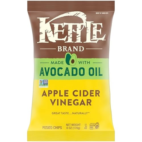 Kettle Brand Avocado Oil Apple Cider Vinegar Chips 6-Ounce