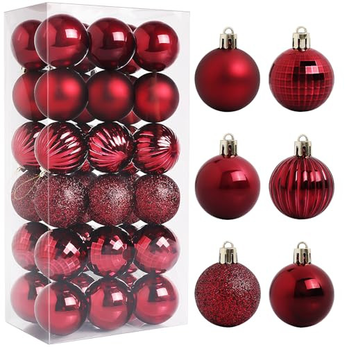 TranquilBliss  Christmas Ball Ornaments - 36pcs