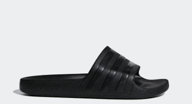 Adidas Men's Adilette Aqua Slides (Core Black)