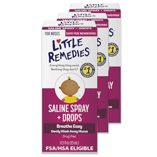 Little Remedies Saline Spray and Drops 3-Pack 0.5-Oz