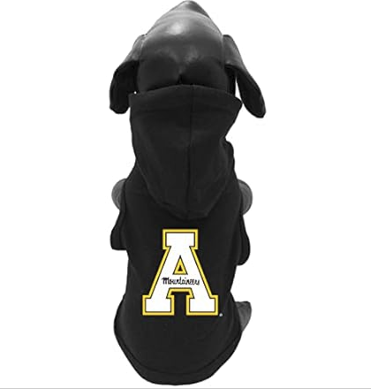 NCAA Appalachian State Mountaineers Collegiate Cotton Lycra Hooded Dog Shirt (Team Color, X-Large)