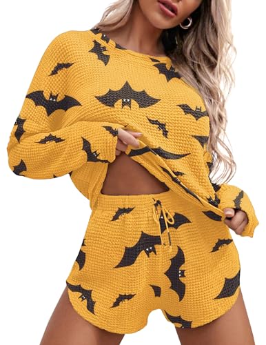 Ekouaer Women’s Waffle Knit Pajama Short Sets Deal