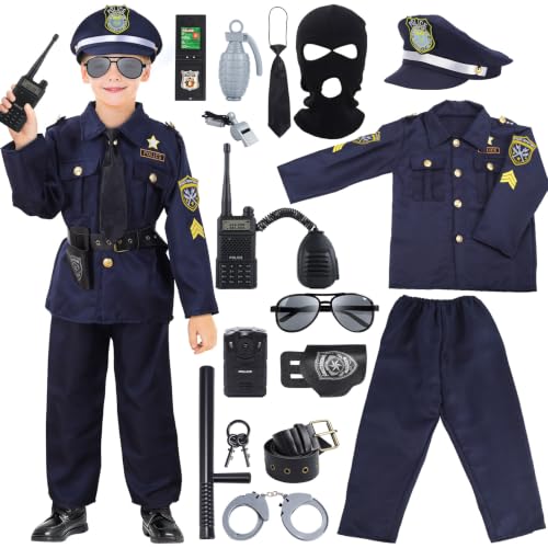 Skirfy 16-Piece Police Costume for Kids Small Deal