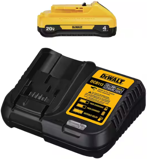 DEWALT 20-Volt MAX Lithium-Ion 4.0Ah Battery with 12-Volt to 20-Volt MAX Charger Deal