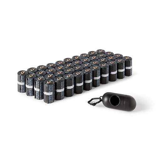 Amazon Basics Dog Poop Leak Proof Bags with Dispenser and Leash Clip, Unscented, 13" x 9", 600 Count Deal