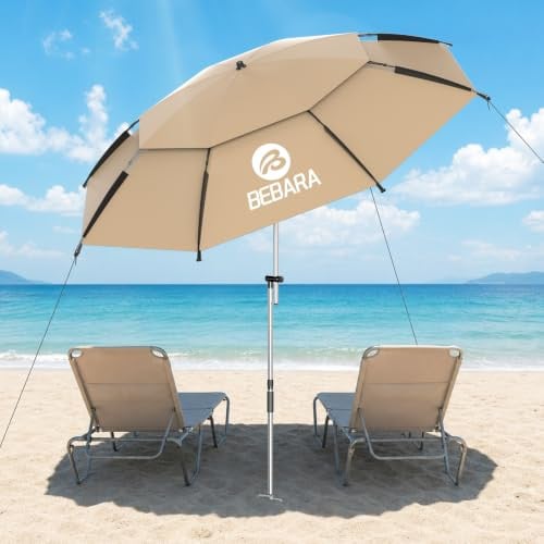 7FT Beach Umbrella with Heavy Duty Sand Anchor