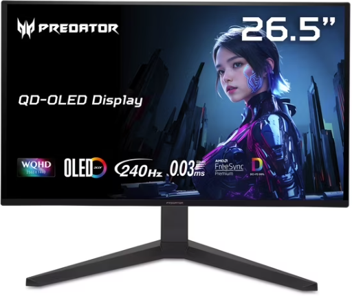 Acer Predator 27" WQHD QD-OLED 240Hz Gaming Monitor Deal