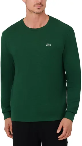 Lacoste Men's Waffle-Knit Thermal Sleep Shirt