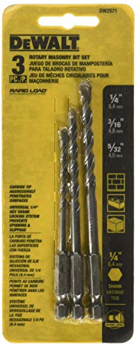 DeWalt Rotary Masonry Bit Set, 3-Piece