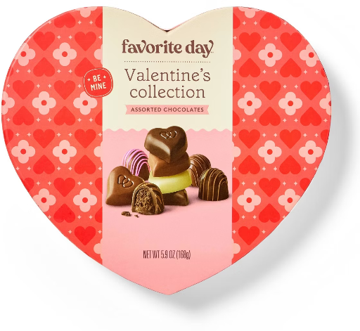 Valentine's Assorted Chocolate Truffle Candy Heart Box 6oz x2