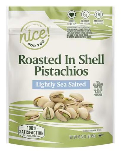 Nice! For You Roasted In-Shell Pistachios Lightly Sea Salted 16.0 oz