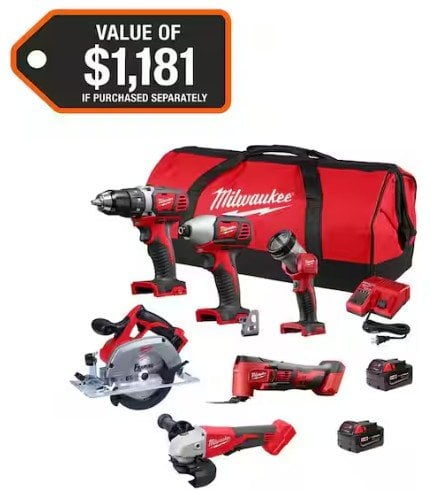 Milwaukee M18 18-Volt Lithium-Ion Cordless Combo Kit (6-Tool) Deal