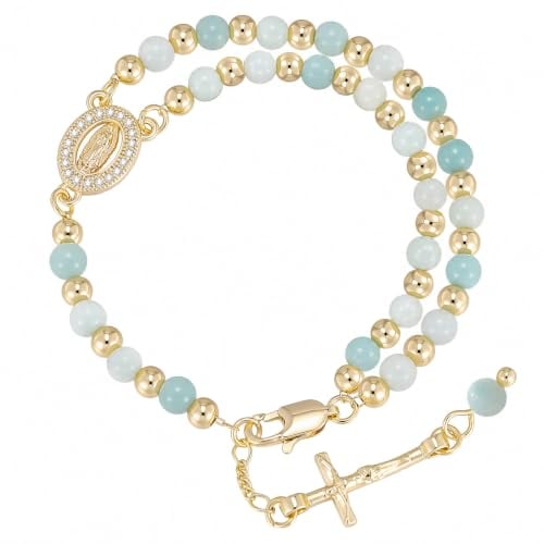 Virgin Mary Cross Bracelet