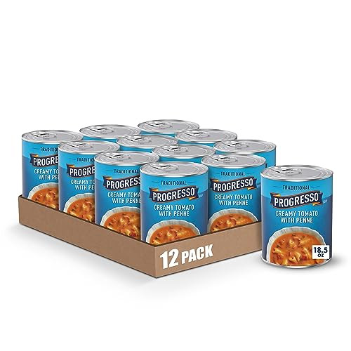 12 Pack of Progresso Traditional, Creamy Tomato with Penne Canned Soup, 18.5 Oz.