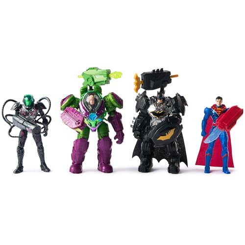 DC Comics Metal Force Team Up Brainiac and Lex Luthor vs Batman and Superman Set 4-Inch Action Figures