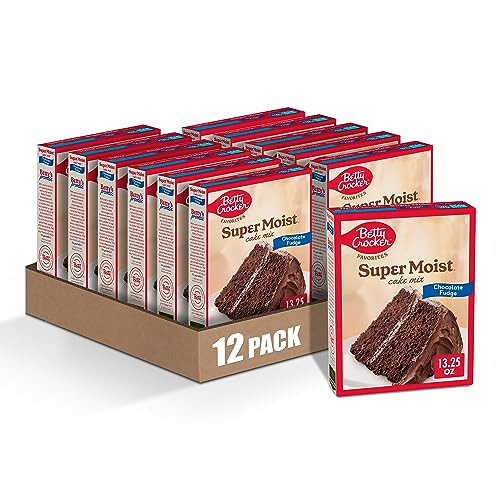 12-Pack Betty Crocker Super Moist Cake Mix (Chocolate Fudge)