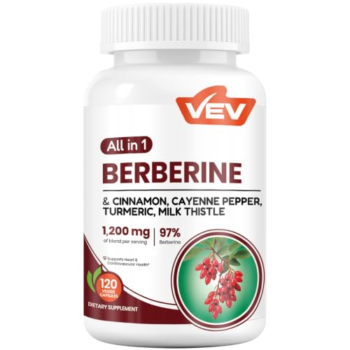 VEV Berberine Supplement Capsules (120-Count)