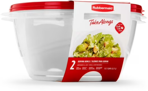 Rubbermaid TakeAlongs Serving Bowl Food Storage Containers 15.7 Cup 2-Count Deal