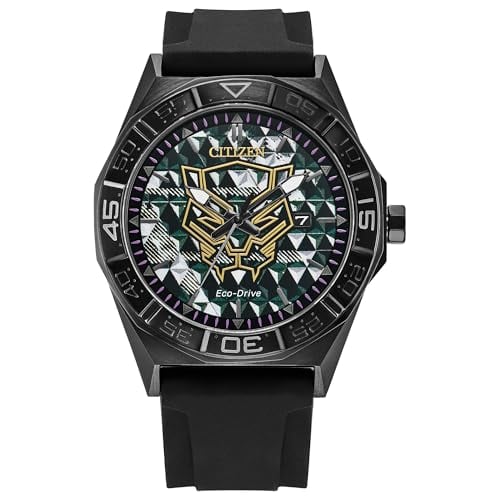 CITIZEN Men's Eco-Drive Black Panther 42mm Stainless Steel AW1858-03W Deal