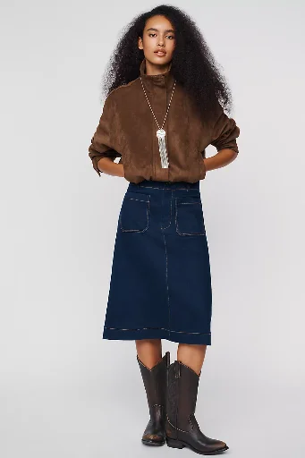 Maeve Colette Denim Skirt