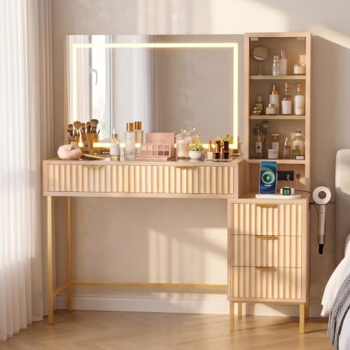 48" Makeup Vanity Desk with Mirror & Lights Deal