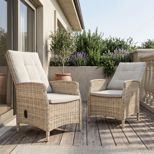 Ryott All-Weather Wicker Outdoor Recliner Chair with Sunbrella® Cushion (Set of 2) Deal