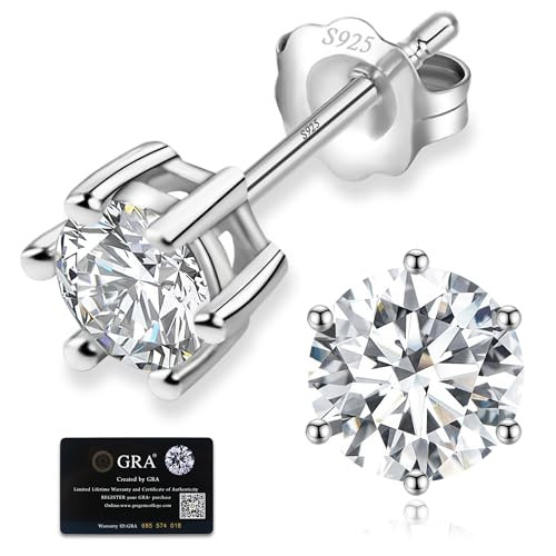 Sterling Silver Moissanite Earrings