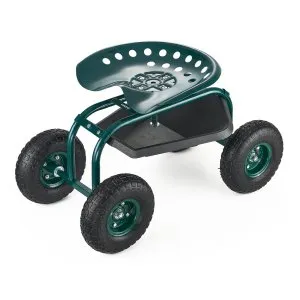 VEVOR Rolling Garden Cart with Swivel Seat Chair Style Deal