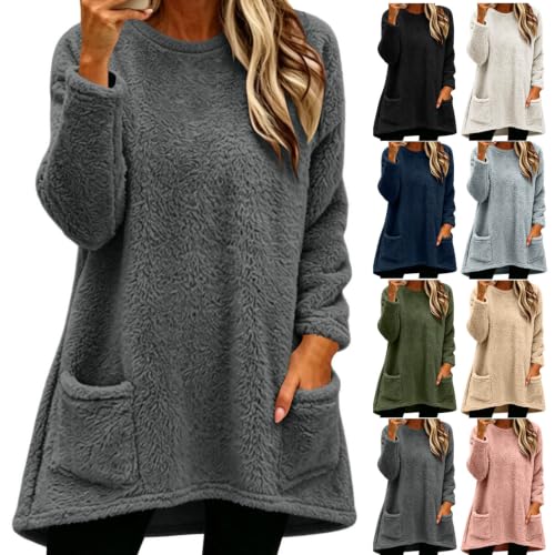 Oversized Fuzzy Fleece Sweatshirt