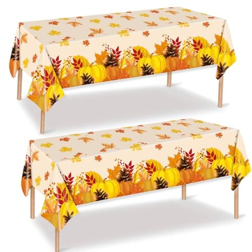 Orielis Thanksgiving Tablecloth Disposable 3-Pack Deal
