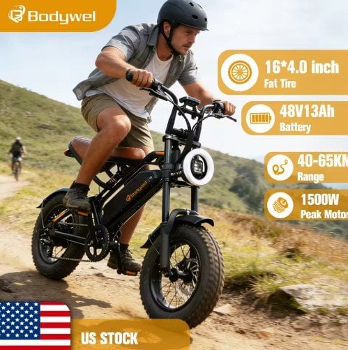 Bodywel M16 1500W Peak Motor 16in x 4in Fat Tire Electric Bike Deal