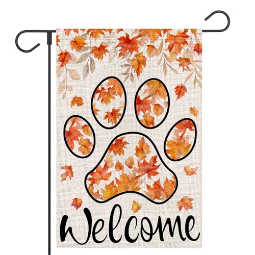 Pawprint Garden Flag
