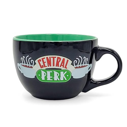 Silver Buffalo FRIENDS Central Perk Ceramic Oversized Coffee/Soup Mug, 24 Oz.