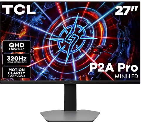 TCL 27" 2560x1440 QHD Mini-LED 320Hz Gaming Monitor Deal
