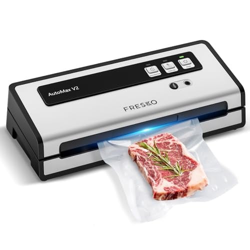 FRESKO V2 Vacuum Sealer Machine w/ Double Heat Seal + 10 Bags Deal