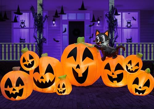 10', 8 PC Long Halloween Inflatable Outdoor Decorations