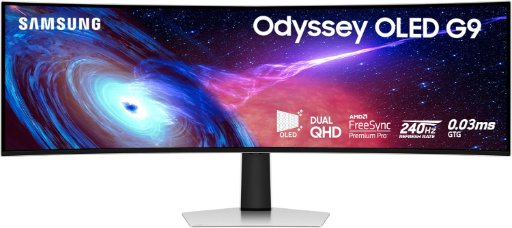 49" Samsung Odyssey G93SC Series QD-OLED 240Hz Ultrawide Curved Gaming Monitor