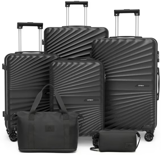 Joyway 6 Piece Hardshell Luggage Set with Spinner Wheels