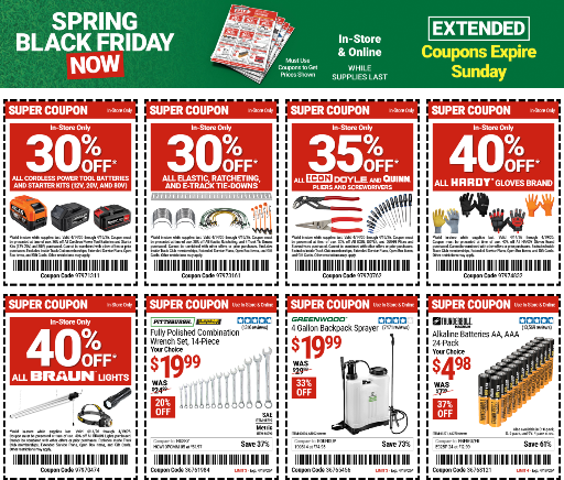 Harbor Freight Spring Black Friday Sale Deal