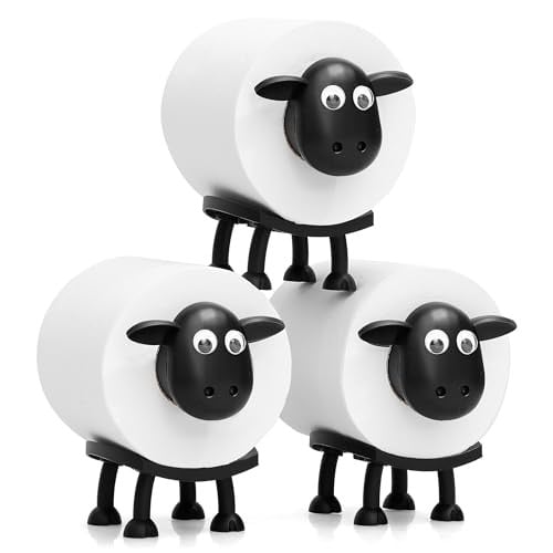 VELENTI Sheep Toilet Roll Holders 3-Pack Deal
