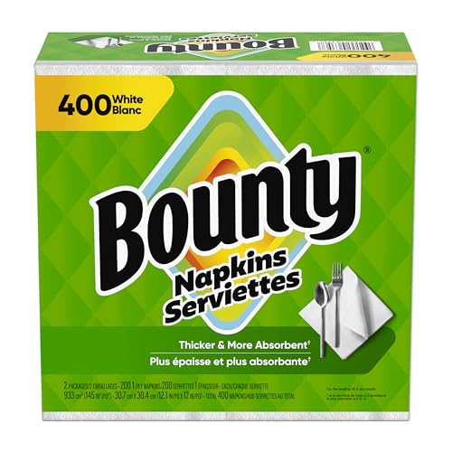 Bounty Paper Napkins, White, 400 Count Deal