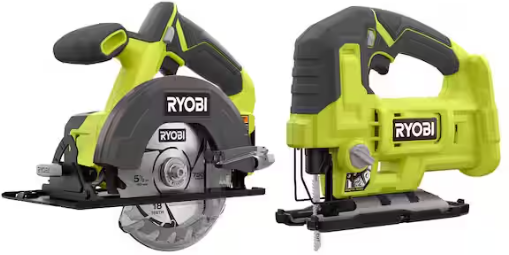 RYOBI ONE+ 18V Cordless 2-Tool Combo Kit with 5-1/2 in. Circular Saw and Jig Saw (Tools Only) Deal
