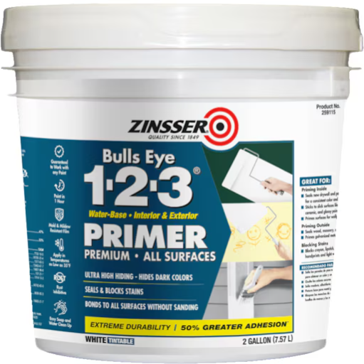 Zinsser Bulls Eye 1-2-3 Primer 2-Gallon Deal