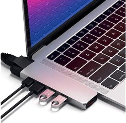 Satechi USB-C Pro Hub Adapter with Ethernet - 4K HDMI, USB-C PD, Gigabit Ethernet, USB 3.0, Micro SD Card Slot Deal