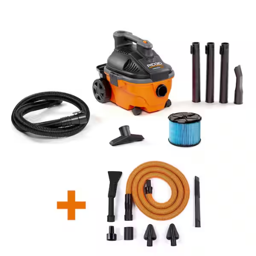 Ridgid 4-Gallon 5.0-Peak HP Portable Wet/Dry Vac w/ Car Cleaning Kit