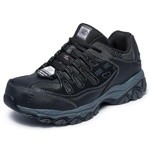 Skechers Men's Cankton Steel Toe Construction Shoe - Electrical Hazard Rated, Memory Foam Deal
