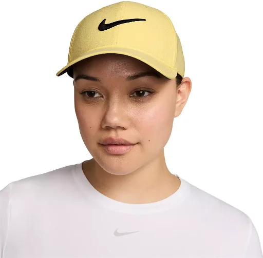 Nike Adult Dri-FIT Club Structured Golf Hat (Soft Yellow/Black)