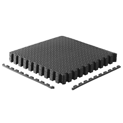 CAP 6-Ct 1/2” EVA Interlocking Foam Tiles (Diamond - Black, 24-sq-ft) Deal