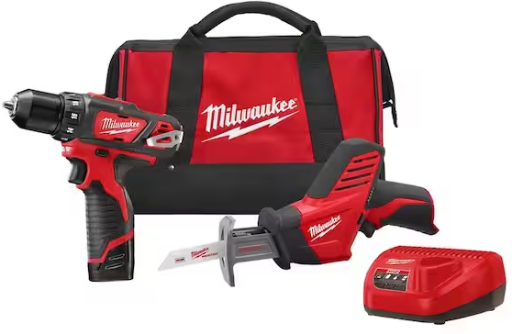 Milwaukee M12 Cordless Drill Driver and HACKZALL Combo Kit